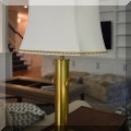 DL09. One of a pair of brass table lamps. 29"h 